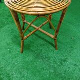 Table basse ronde en rotin