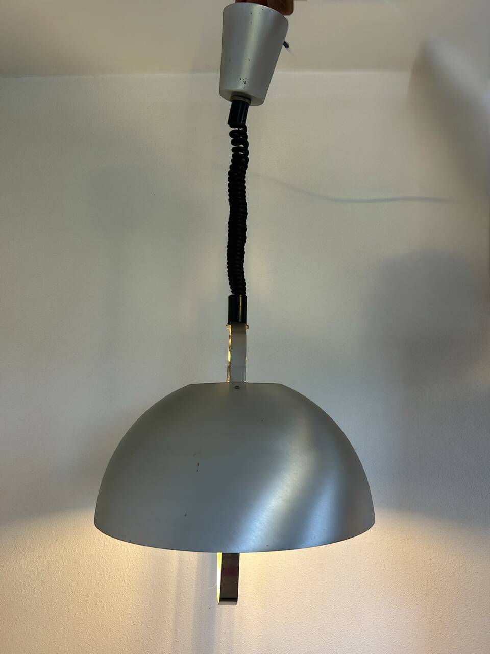 brushed metal chandelier up and down 1970