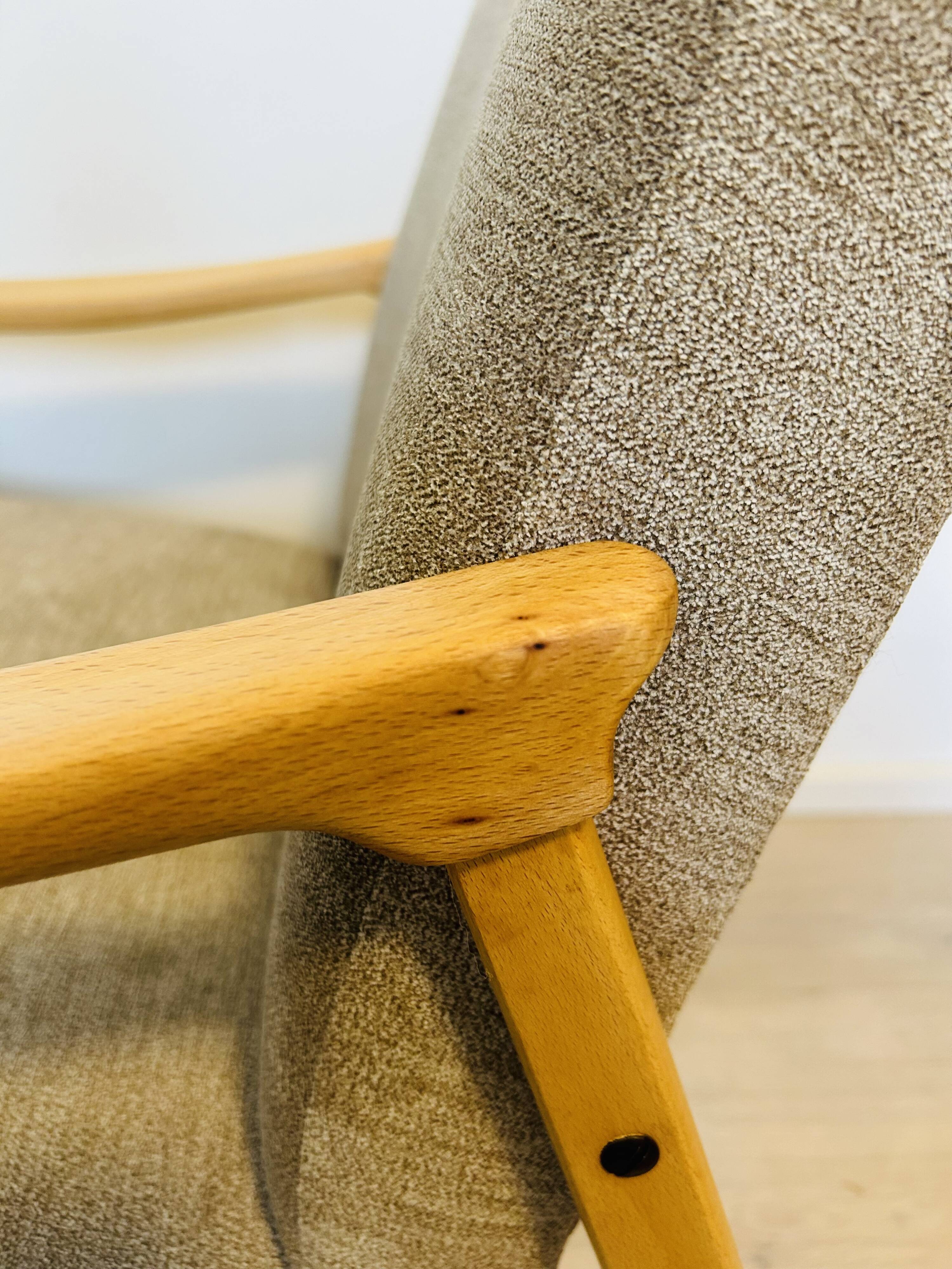 Fauteuil du milieu du siècle entièrement restauré par Jiri Jiroutek de Tchécoslovaquie