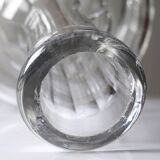 Antique wine decanter, faceted cut crystal