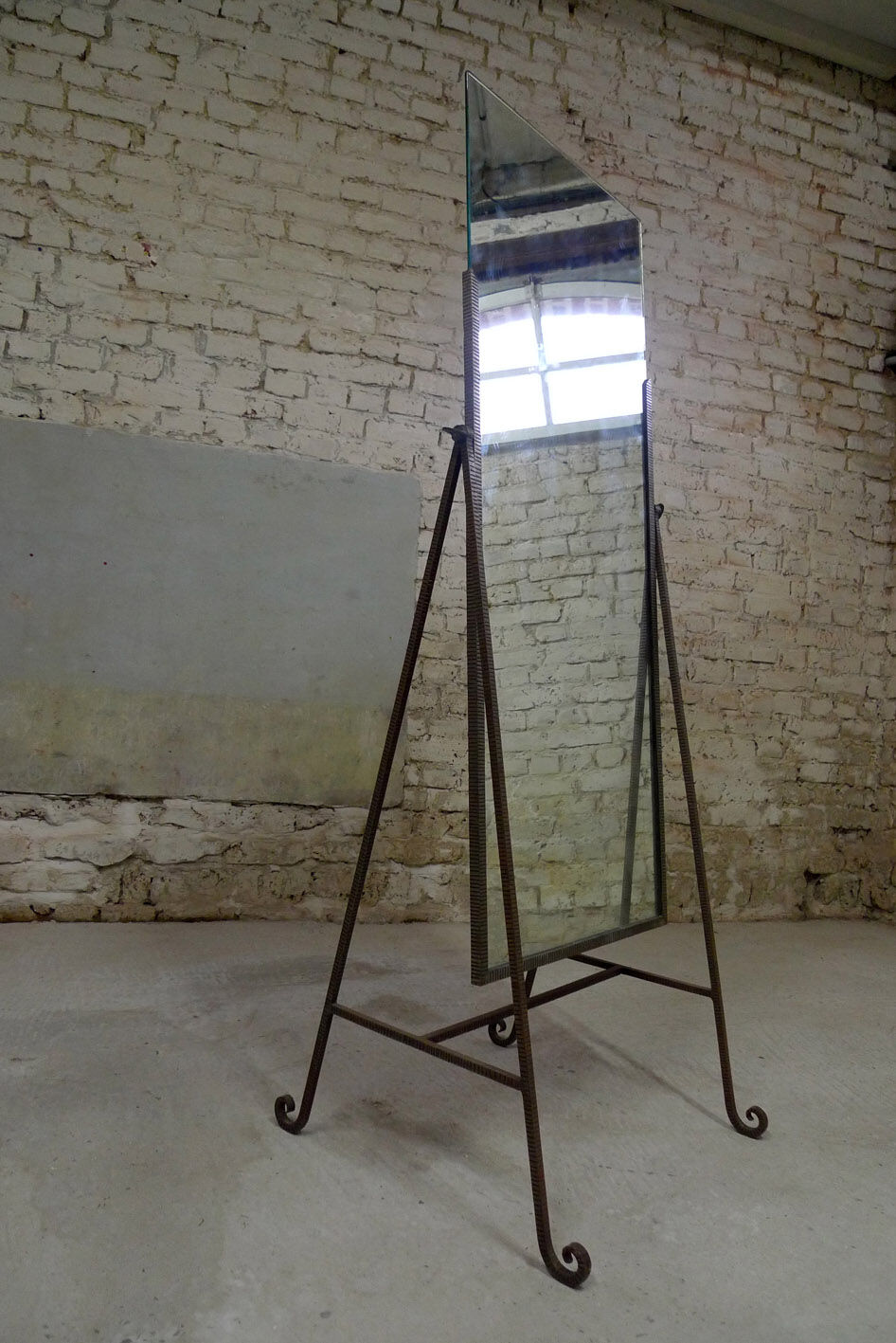 Art Deco psyche mirror - 155x55cm