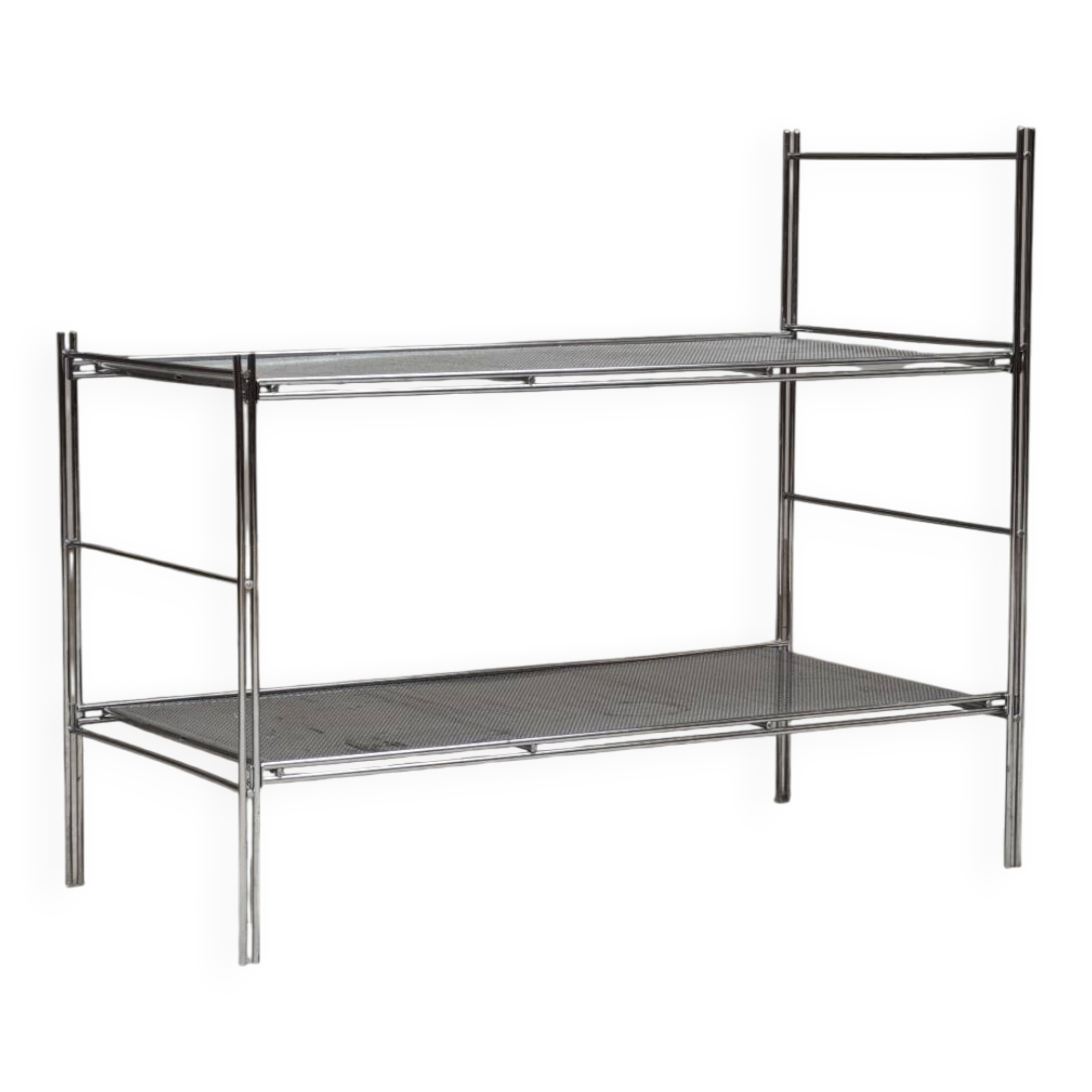 Chrome end table or console, Italy 1970