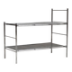 Chrome end table or console, Italy 1970