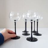 Wine glasses set, 1980s