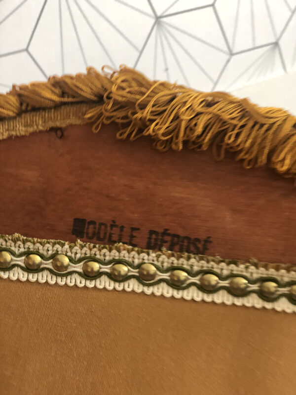 Vintage fringed gondola armchair