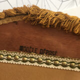 Vintage fringed gondola armchair