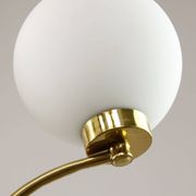 Mid-century Italian Brass and Opaline Chandelier