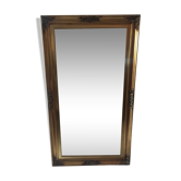 Miroir rectangulaire en bois doré 140 x 80 cm