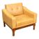 Vintage armchair in faux leather and solid wood, Italy, 1960s