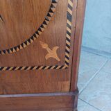 Inlaid walnut entryway sideboard