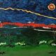 Abstract painting, oil on canvas by Simone Ciani, 20th century