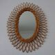 Italian Rattan Mirror, 1960s