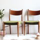 Paire de chaises de style scandinave Consorzio Sedie Friuli en chêne et velours