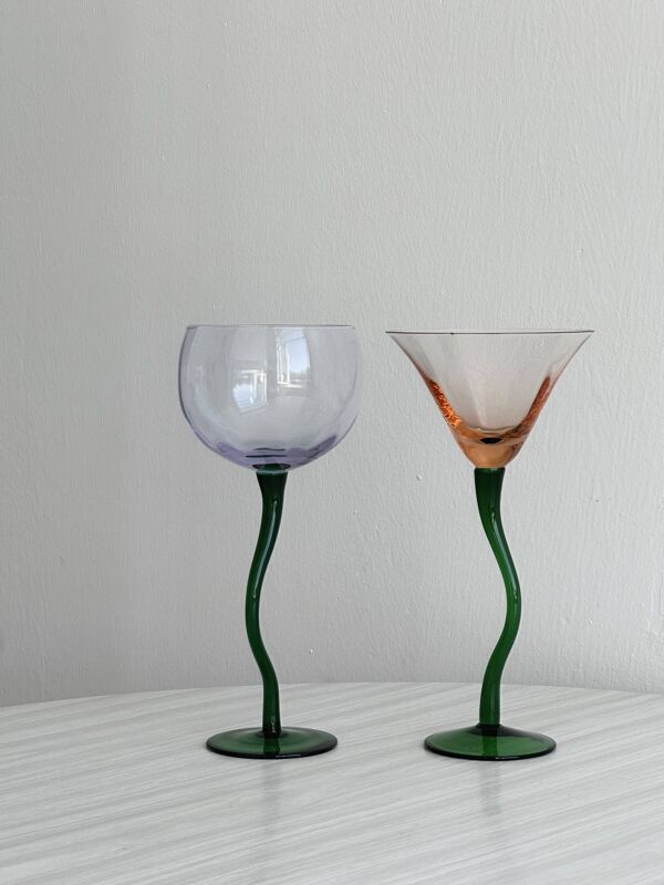 Duo de verres soufflés