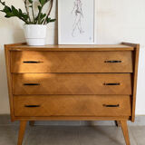 Oak chest of drawers from the scandinavian 60s