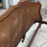 Louis XV style double cane basket bed, mid-20th century