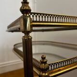 Brass and glass nesting table