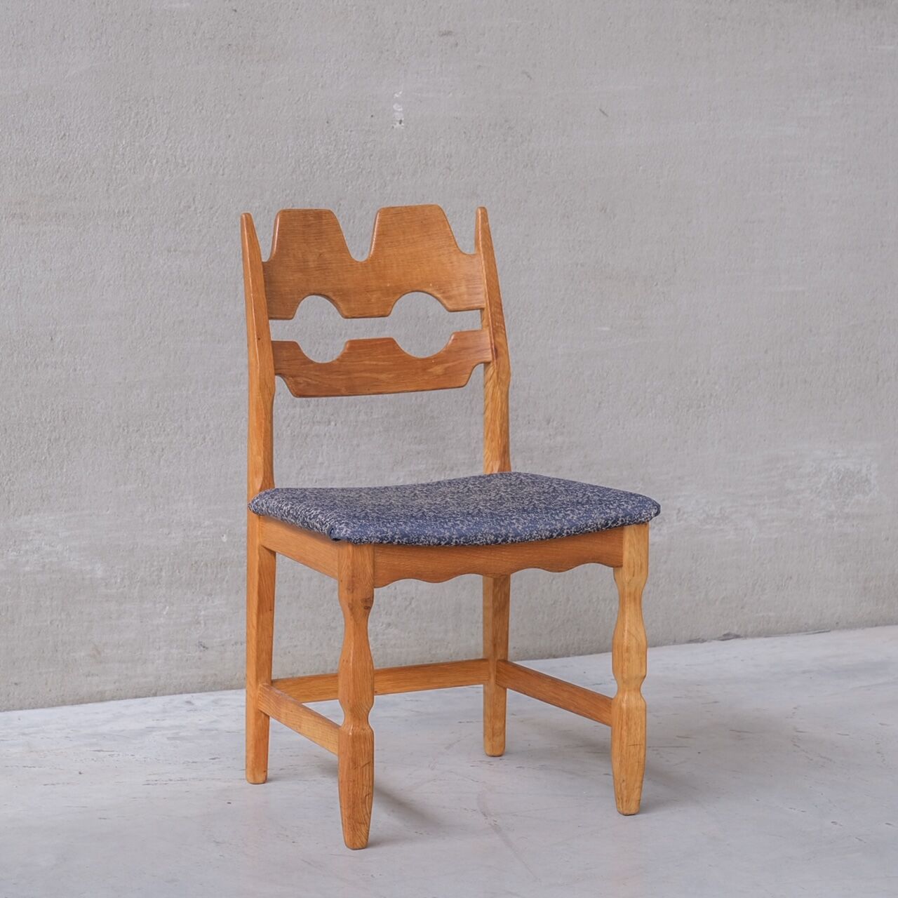 Henning Kjaernulf razor mid-century danish oak dining chairs