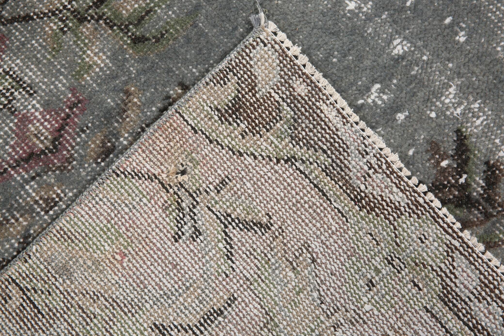 3x9 Soft Handmade Burgundy Vintage Runner Rug