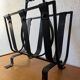 Brutalist wrought iron magazine rack from the 50s