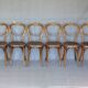Set of 6 chairs Heart Thonet N°28, wooden seats and arches - 1925 -