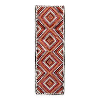 Tapis kilim runner géométrique 3x9, 86x278cm