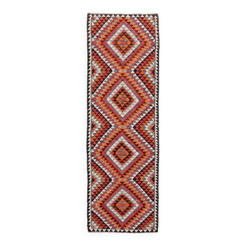 Tapis kilim runner géométrique 3x9, 86x278cm