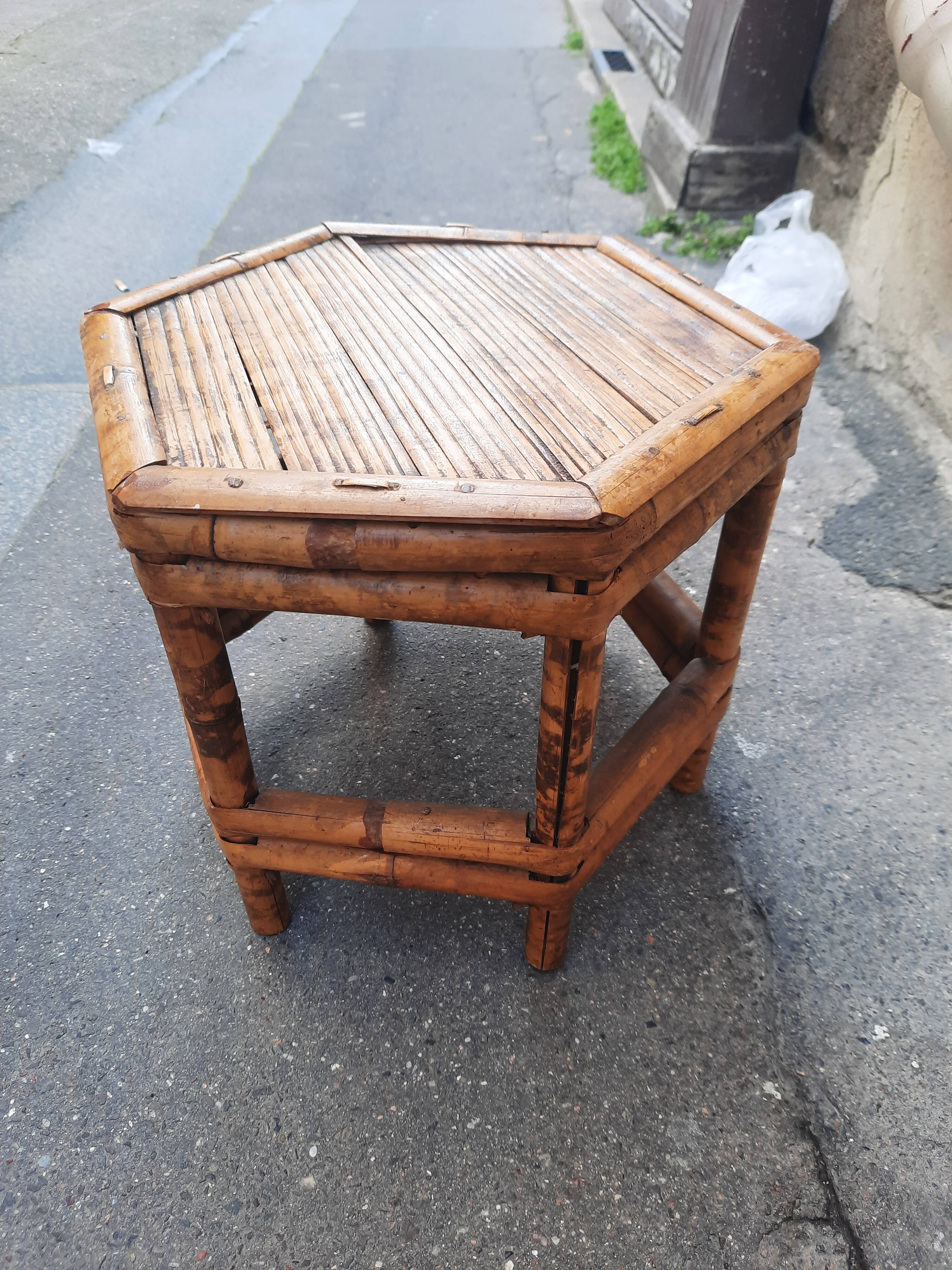 Small bamboo table