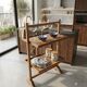 Silent servant, solid wood - Late 19th century - Minimalist side table