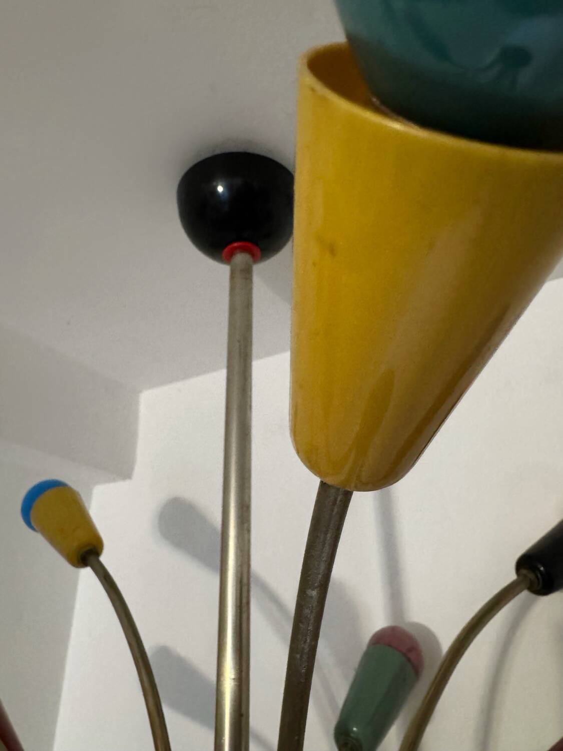 Multicoloured Sputnik chandelier from the 1960s.