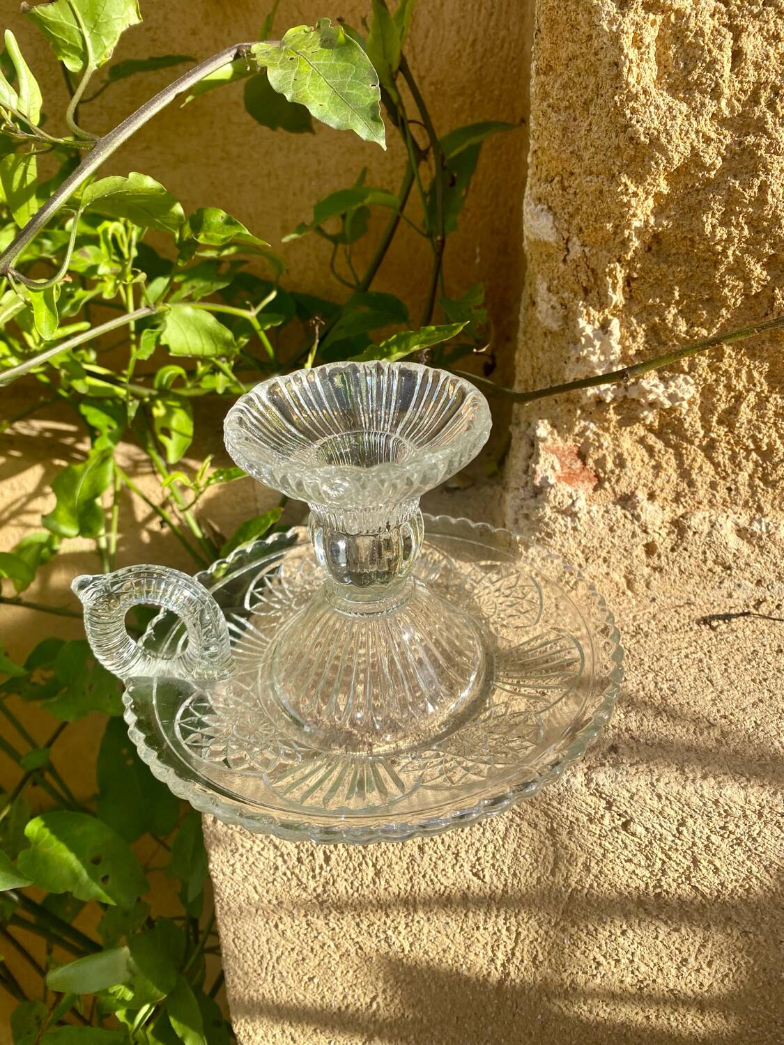 Glass hand candle holders