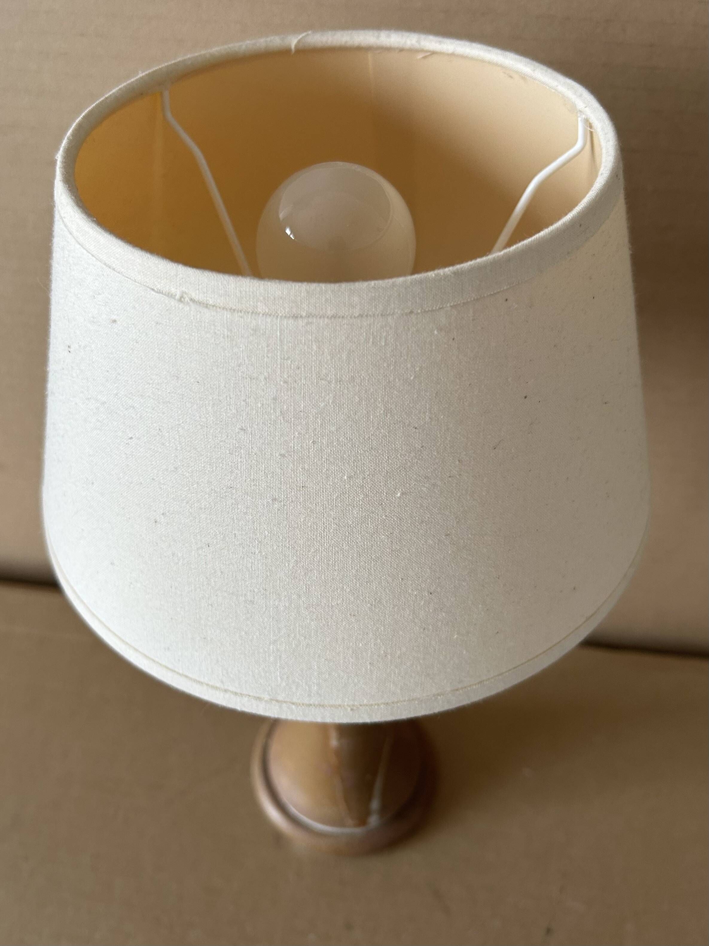 Petite lampe à poser, lampe de chevet vintage En grès émaillé, bon état, au