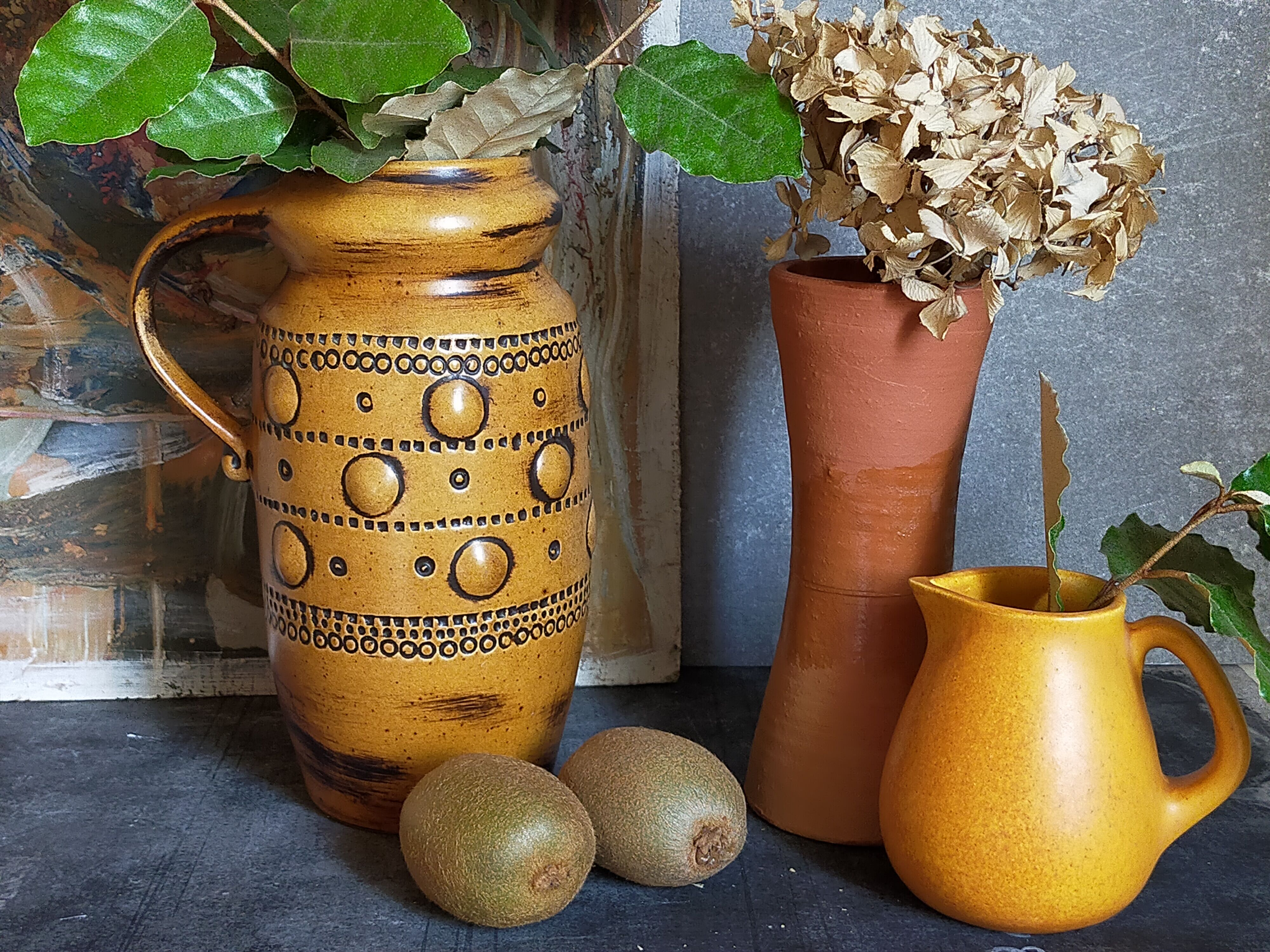 Vintage French ceramic vase 50s