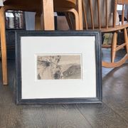 Watercolor road to Combe-laval framed