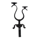Brutalist wrought iron candle holder. Birds .