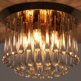 Set of two J.T. Kalmar Murano Raindrop hanging lamps, 1970 Austria