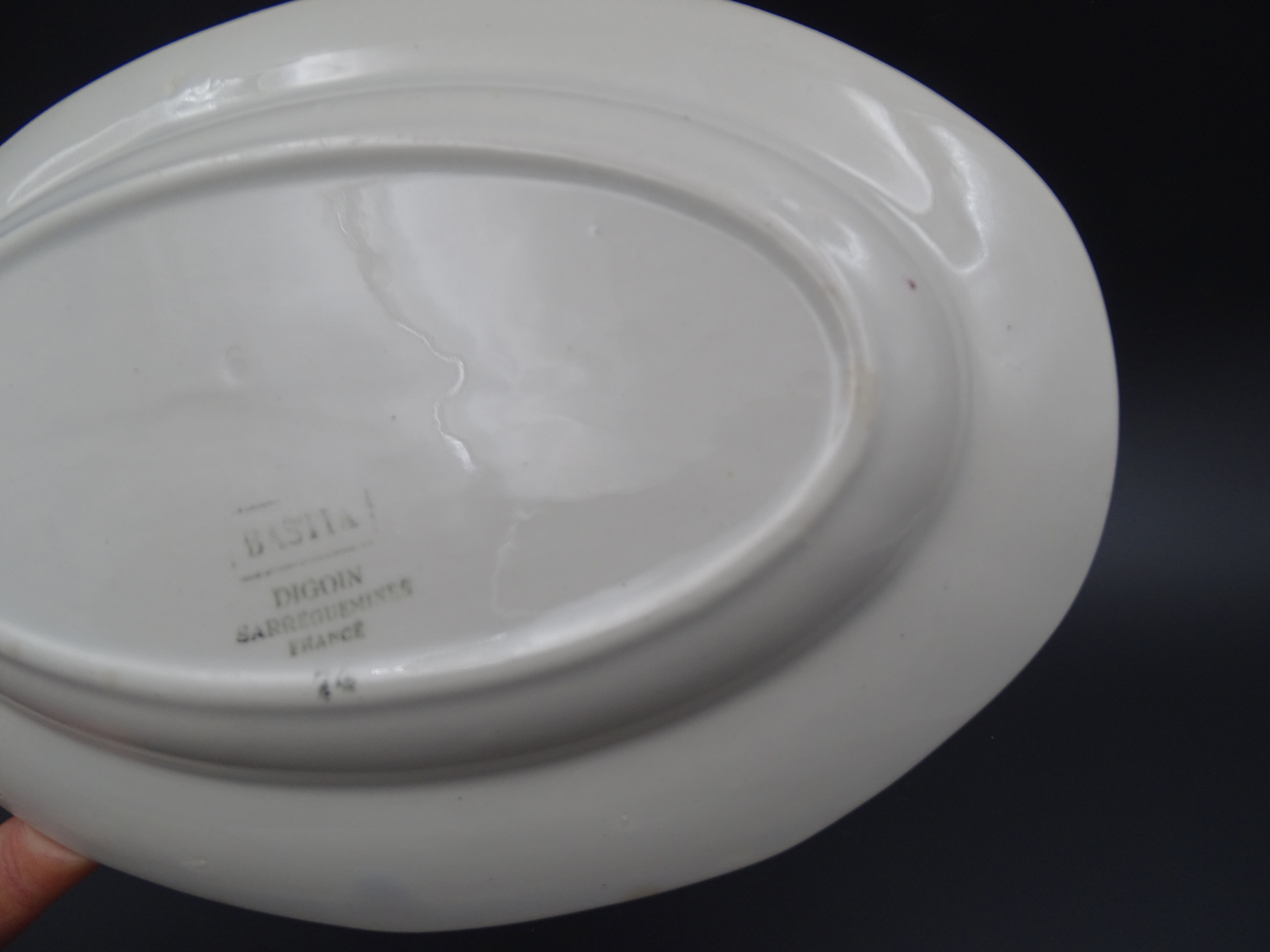 Ravine in earthenware of Sarreguemines Digoin model Bastia 1940