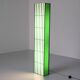 Rectangular floor lamp in green and white plexiglass, Italy - 1970s