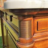 Wooden marble tray dresser