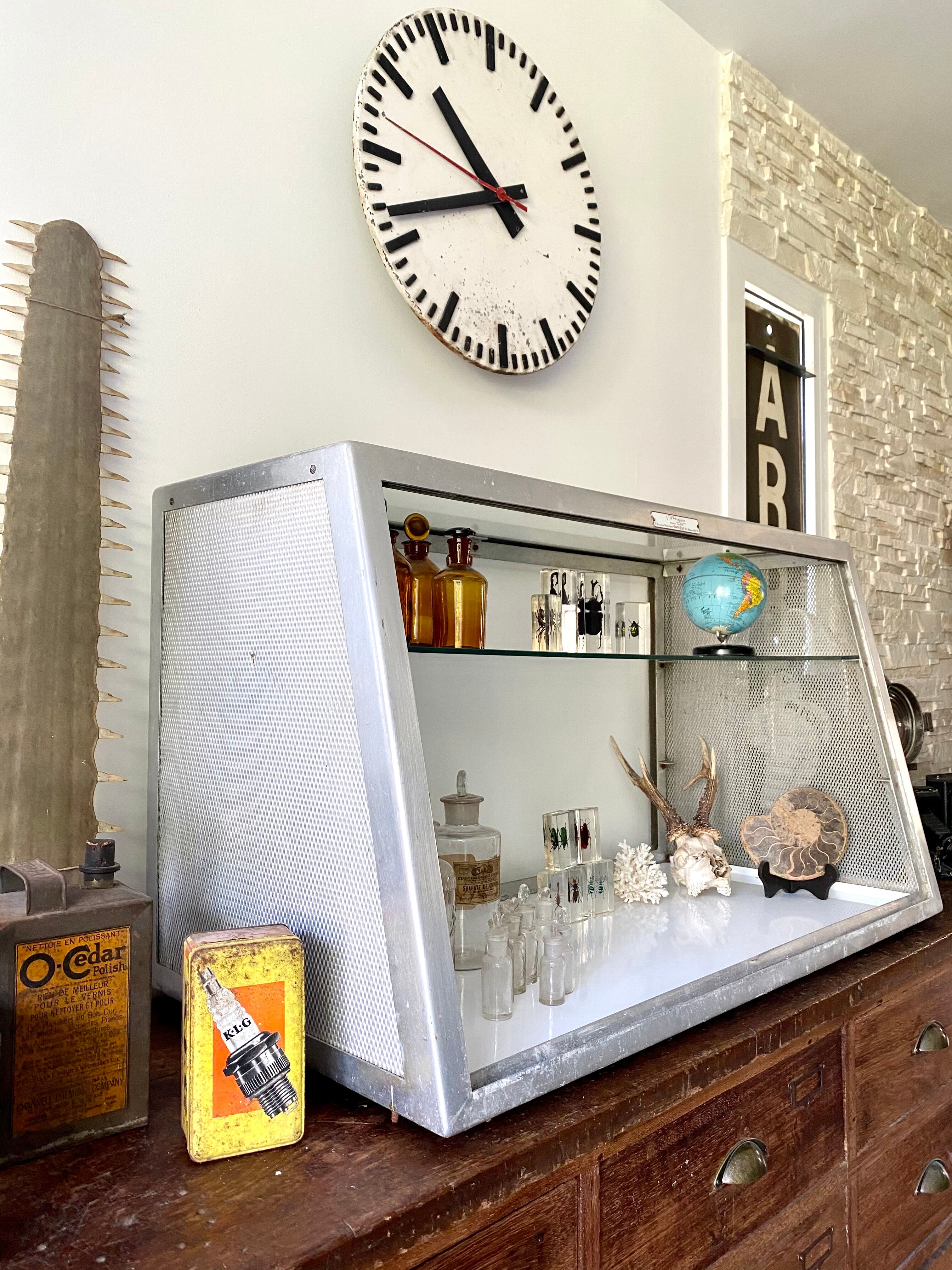 Old stainless steel window