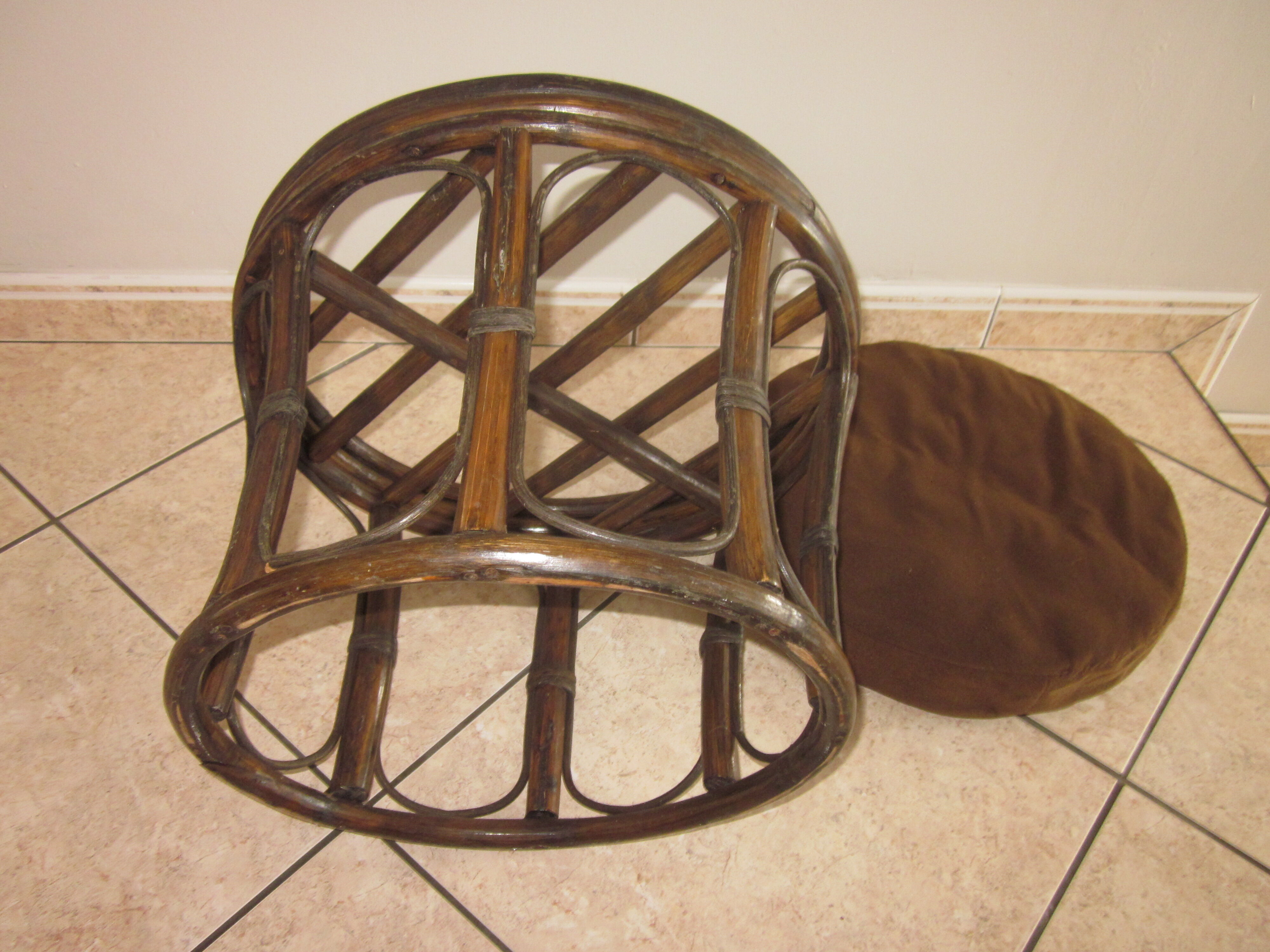 Pouf en rotin