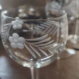 Verres à pied ciselés 60's