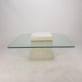 Italian Travertine Coffee Table, 1980s