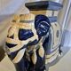 Ceramic XL plant stand 43cm Elephant bleu white