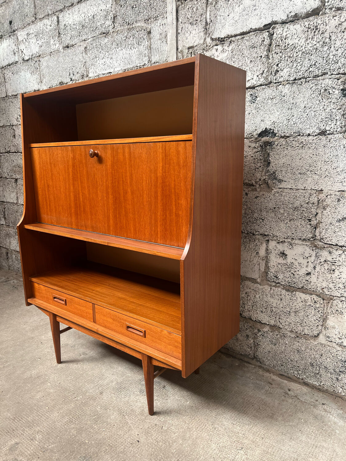 Secretary, 1960 Scandinavian high teak row