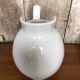 Old Nicola FASANO White Enameled Terracotta Pitcher Italy Vintage #A763