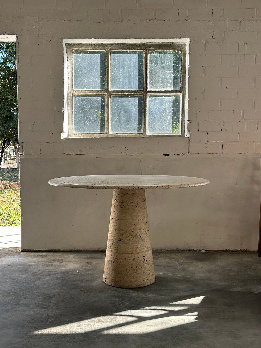 Dining table in travertine Up & Up, Italy, 1970s