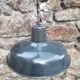 Ancienne suspension industrielle - tôle émaillée - 1950