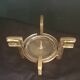 Brutalist candle holder '60-70, patinated gold