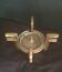 Brutalist candle holder '60-70, patinated gold